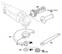 Bosch 3 601 H56 102 Gws 26-230 Jh Angle Grinder 230 V / Eu Spare Parts